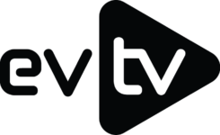 logo evtv negro